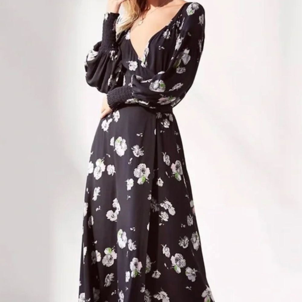 Free People flowy floral maxi dress
